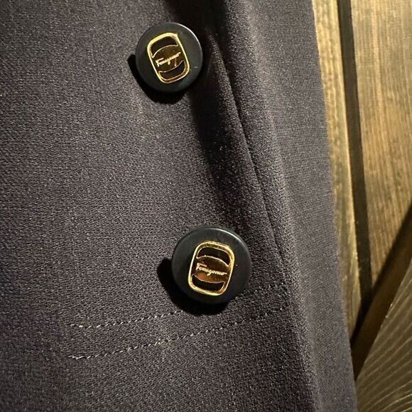 Salvatore Ferragamo 100% Wool Logo Button Skirt - Picture 4 of 5